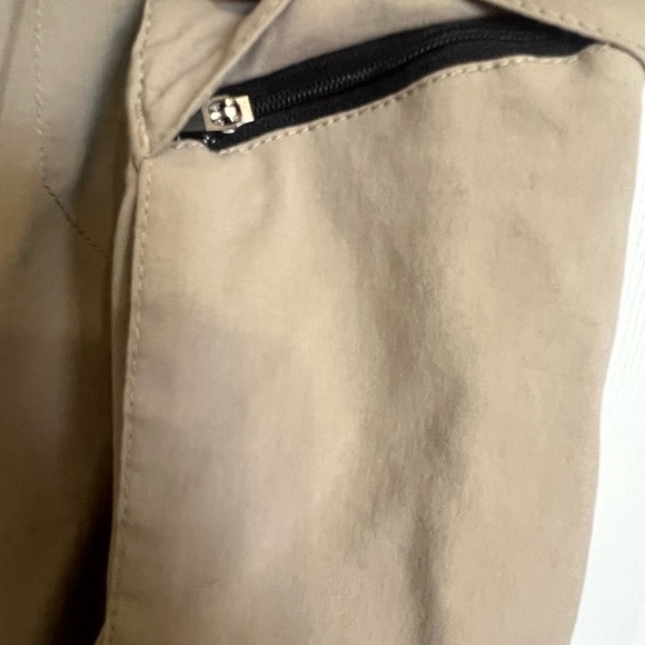 Prana Tan Cargo Pants with Snap Roll up Feature - Picture 7 of 14
